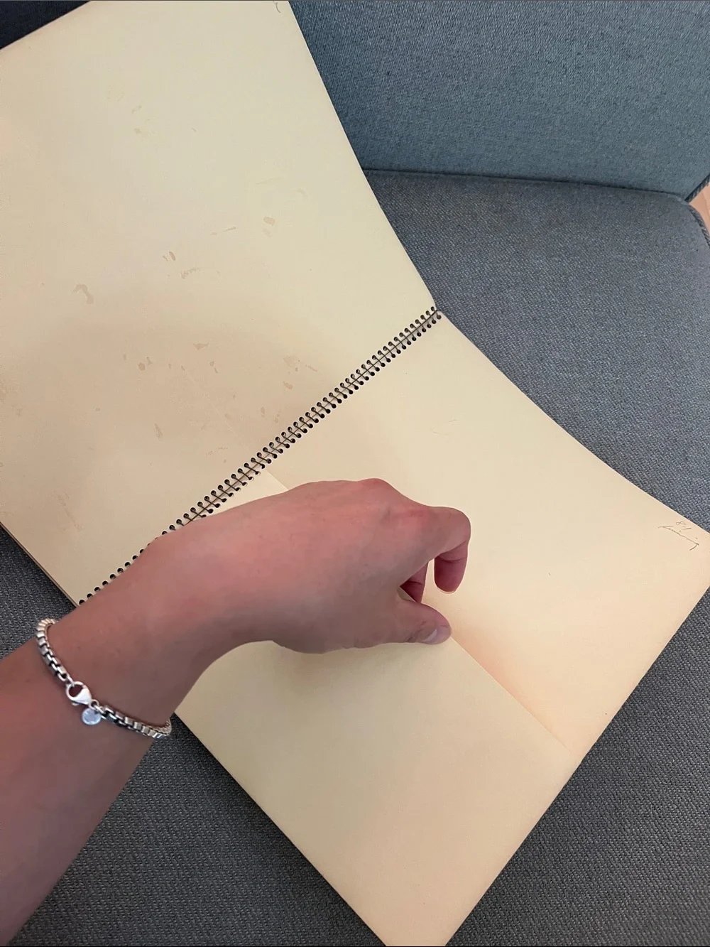 MCM Vintage Wilson Jones 6-Pouch Student Portfolio - Pale Blue Cover